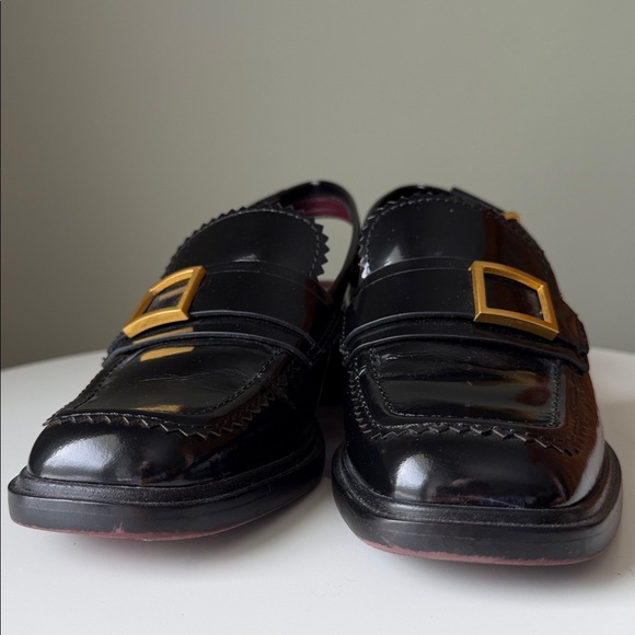 Sarto by Franco Sarto Gianna slingback loafers patent leather gold-tone hardware - Picture 9 of 14